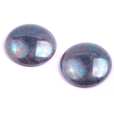 Czech Cabochon Beads 25mm Iridescent Violet 63140-15001 | Rutkovsky