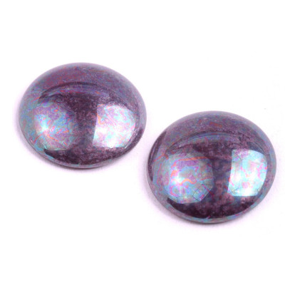 25mm Wine Iridescent Cabochon Beads 23030-15001 | Rutkovsky Glass