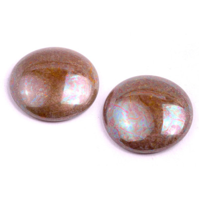 Cabochon Beads 25mm Brown Iridescent 83121-15001 | Rutkovsky