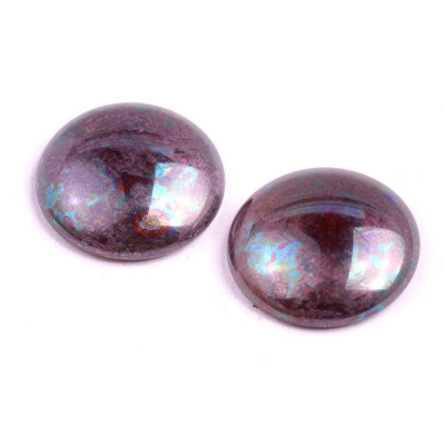 25mm Wine Iridescent Cabochon Beads 10090-15001 | Rutkovsky Glass