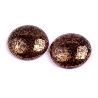 25mm Black Gold Splatter Cabochon Beads 23980-15496 | Rutkovsky