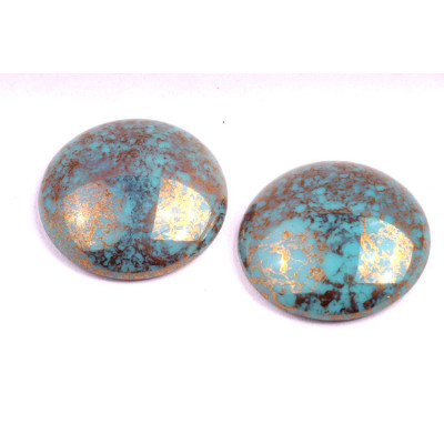 Cabochon Beads Turquoise 25mm 63140-15496 | Czech Glass