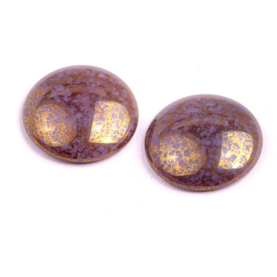 Czech Cabochon Beads 25mm Violet Gold 23030-15496 | Rutkovsky