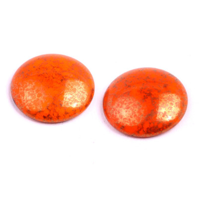 25mm Orange Round Cabochon Beads 93130-15496 Rutkovsky