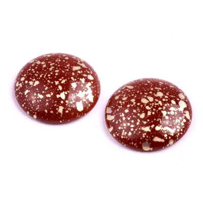 25mm Terracotta Speckled Cabochon Beads 13630-94401 | Rutkovsky