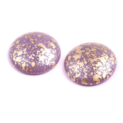 Cabochon Beads 25mm Mauve Gold 23030-94401 | Rutkovsky Glass