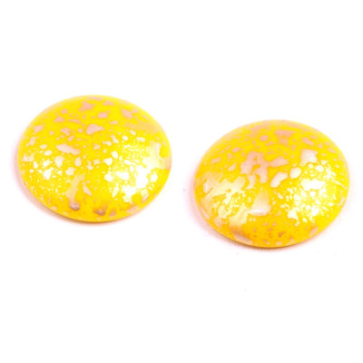 Cabochon Beads 25mm Yellow 83120-94401 | Rutkovsky Glass
