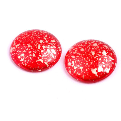 25mm Red Gold Speckled Cabochon Beads Rutkovsky 90080-94401