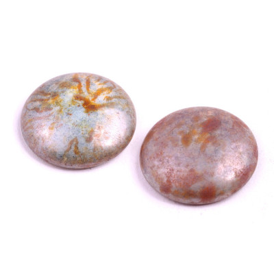 Rutkovsky 25mm Cabochon Beads Terracotta Grey 02010-65431 | Glass