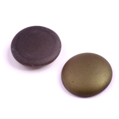 25mm Rutkovsky Czech Glass Cabochon Beads Bronze Gold 23980