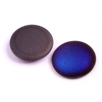 Czech Cabochon Beads 25mm Matte Blue Iris 23980-84100-29901