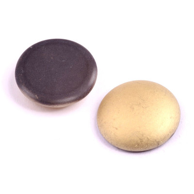 Czech Glass Cabochon Beads 25mm Old Gold 23980-84100-26441