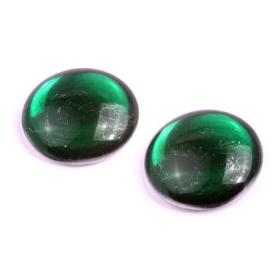 Czech Glass Cabochon Beads Forest Green 50730-27001 25mm | Rutkovsky
