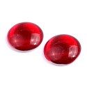 25mm Siam Red Czech Glass Cabochon Beads 90080/27001 | Rutkovsky