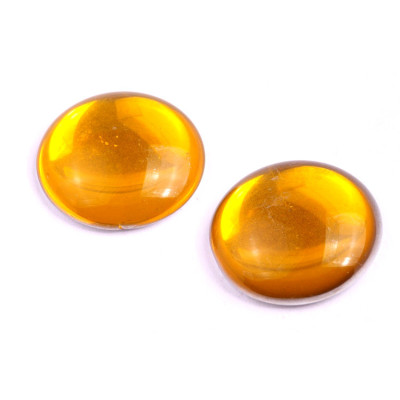 Czech Cabochon Beads 25mm Honey Amber 80020/27001 | Rutkovsky