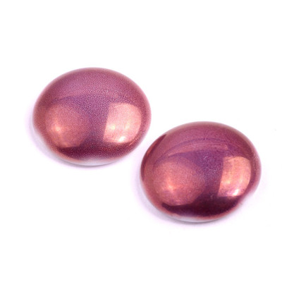 25mm Mauve Metallic Cabochon Beads 02010/14281 | Czech Glass