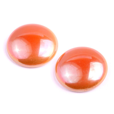 Czech Cabochon Beads 25mm Peach Orange 02010/29121 | Rutkovsky
