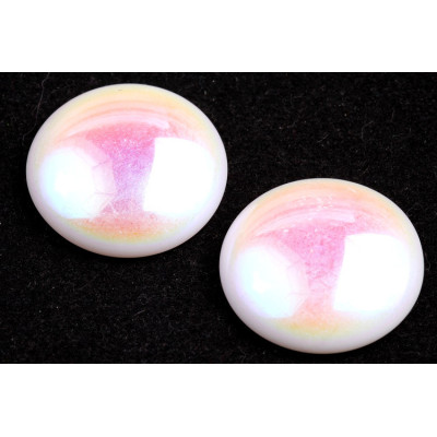 25mm Pink and White Cabochon Beads 03000/28701 | Rutkovsky