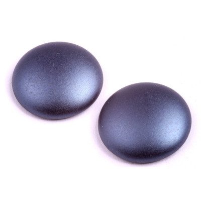 Czech Glass Cabochon Beads 25mm Matte Blue 02010/25042 | Rutkovsky