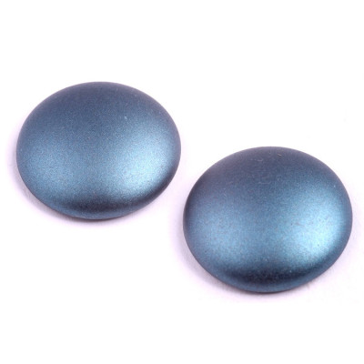 Czech Glass Cabochon Beads 25mm Teal Metallic 02010/25033 | Rutkovsky