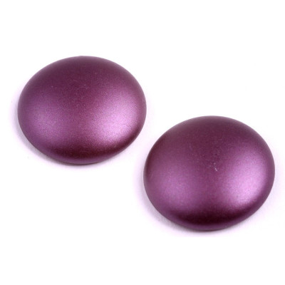 Violet Pearl Cabochon Beads 25mm Czech Glass 02010/25032