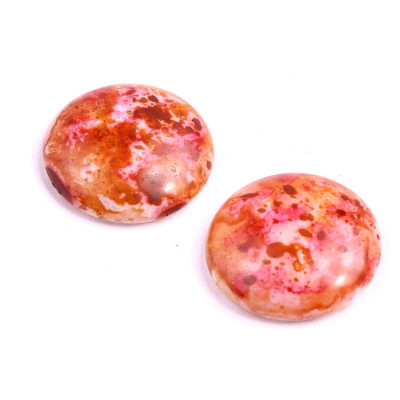 Pink Terracotta Cabochon Beads 25mm 02010/SILHAN2 | Rutkovsky