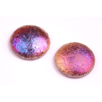 Rutkovsky Etched Iridescent Cabochon Beads 25mm 29501 - V