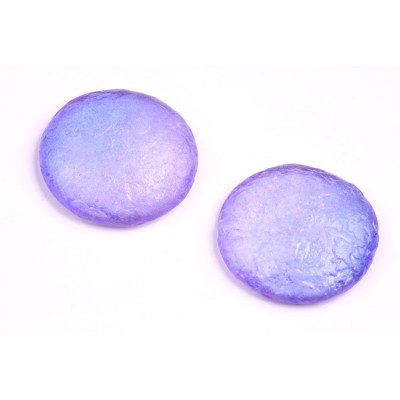 25mm Lilac Etched Rutkovsky Cabochon Beads 48002 | Czech Glass