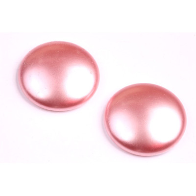 Pink Pearlescent Cabochon Beads 25mm 02010-11475 | Rutkovsky Glass