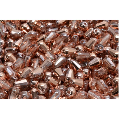 Firepolished Drop Beads 8x6mm Rose Gold 00030/27101 | Rutkovsky