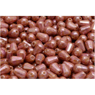Mauve Firepolished Drop Beads 8x6mm 03000/65327 | Rutkovsky Glass