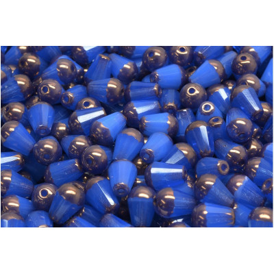 Firepolished Drop Beads Blue Bronze 31010/14415 8x6mm | Rutkovsky