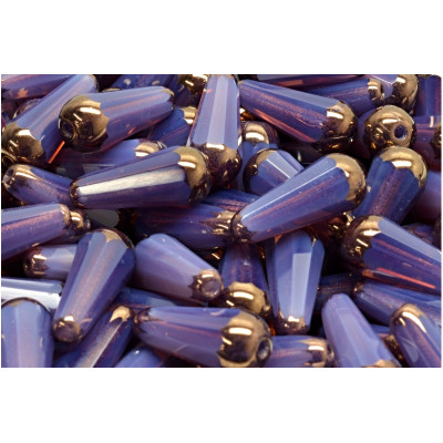 Firepolished Drop Beads 20x9mm Lavender Bronze 21010/14415