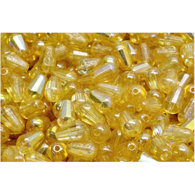 Firepolished Drop Beads 8x6mm Yellow Luster 00030-28701-34302