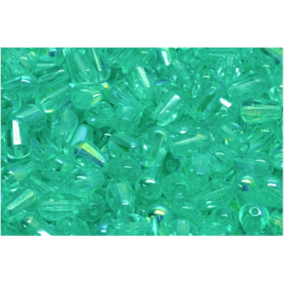 Aqua AB Firepolished Drop Beads 8x6mm 00030-28701-34309 | Rutkovsky