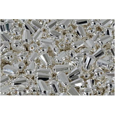 Silver Firepolished Drop Beads 8x6mm 00030-31000 | Rutkovsky