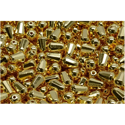 Firepolished Drop Beads 8x6mm 24K Gold 35000 | Rutkovsky Glass