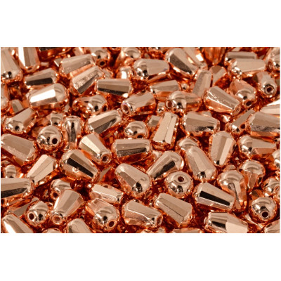 Firepolished Drop Beads 8x6mm Rose Gold 00030-39000 | Rutkovsky