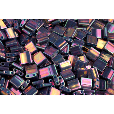 MIYUKI TILA N. 406 OPAQUE PURPLE GREY RNBW LUSTER