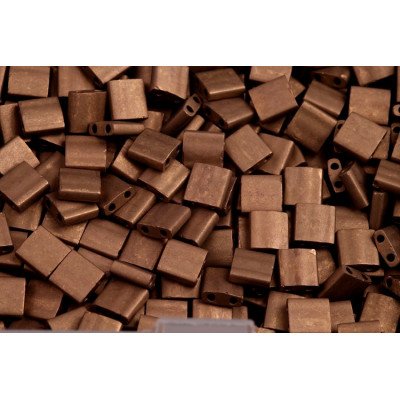 MIYUKI TILA N. 409 TILA BEAD 5MM MATTE MTLC DK BRONZE