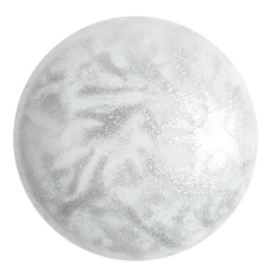 25mm Glass Cabochon par Puca Milky White 02010/34301 | Puca Beads