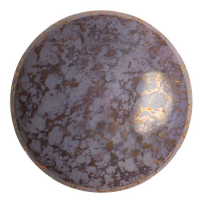 Cabochon par Puca 25mm Frost Parme Bronze 28410/15496 | Czech Glass