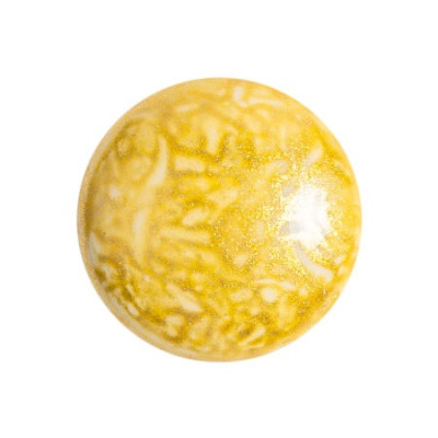 18mm Glass Cabochon par Puca Milky Beige 34302 | Czech Beads