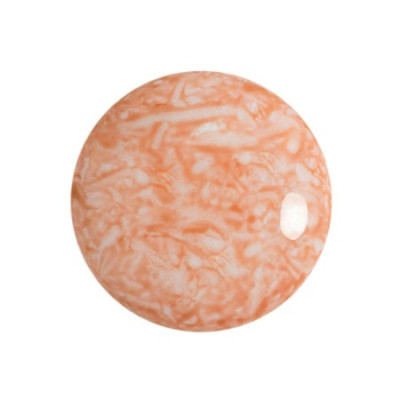 18mm Cabochon par Puca Milky Peach 34305 | Czech Glass Beads