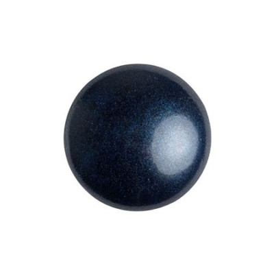 Czech Glass Cabochon par Puca 8mm Metallic Mat Dark Blue 79032