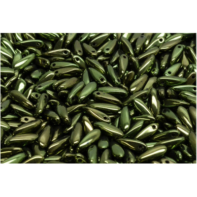 Dagger beads 3x11 mm N. 2317 Green