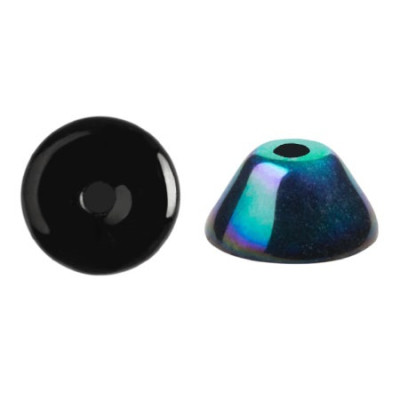 Konos® par Puca® 2x4mm Jet AB 23980/28701 | Czech Glass Beads