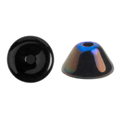 Konos par Puca 2x4mm Jet Azzuro 23980/22201 | Czech Glass Beads