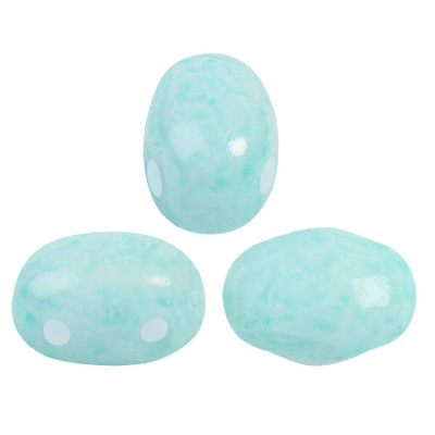 Samos® par Puca® 5x7mm Milky Turquoise 02010/34308 | Czech Glass
