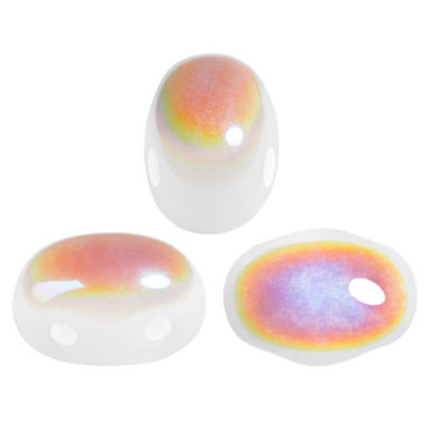 Samos par Puca 5x7mm Opaque White AB 03000/28701 | Glass Beads
